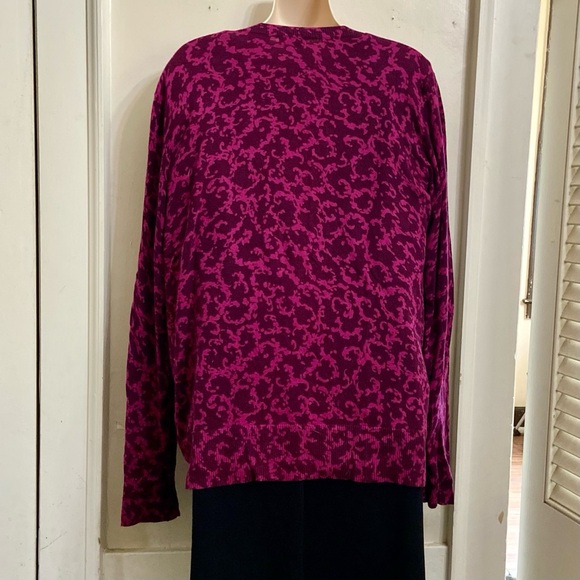 Merona Burgundy and Black Sweater Cardigan (L) - Picture 4 of 7